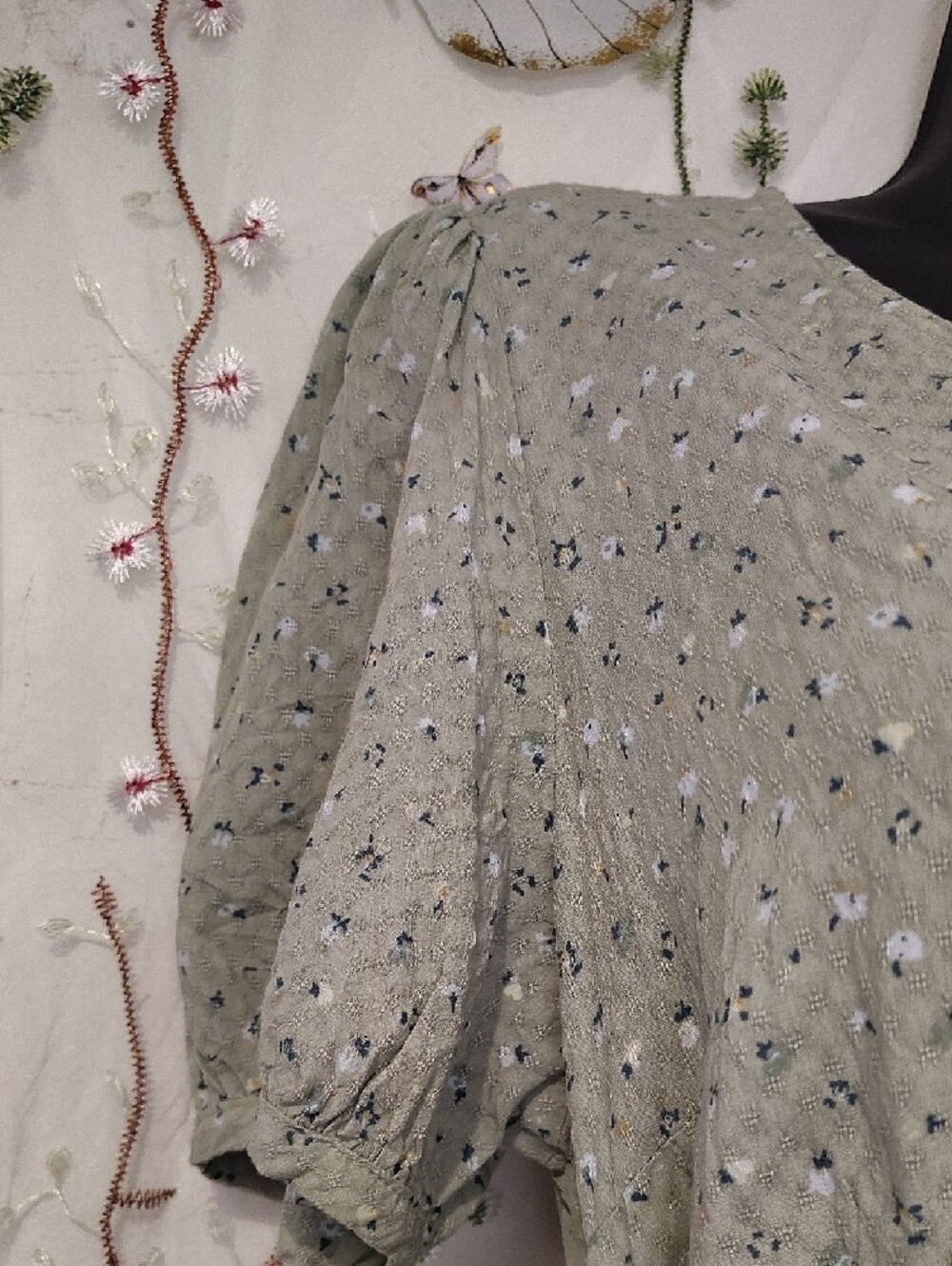 Universal Thread Sage Green Button-Front Mini Dress With Pockets Excellent Cond - Picture 2 of 15